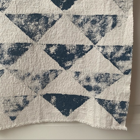 Handmade Blue Triangle Print Tapestry - Picture 5 of 5